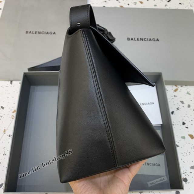 Balenciaga巴黎世家專櫃爆款超大號平紋黑電泳Hourglass沙漏包 fyj1821